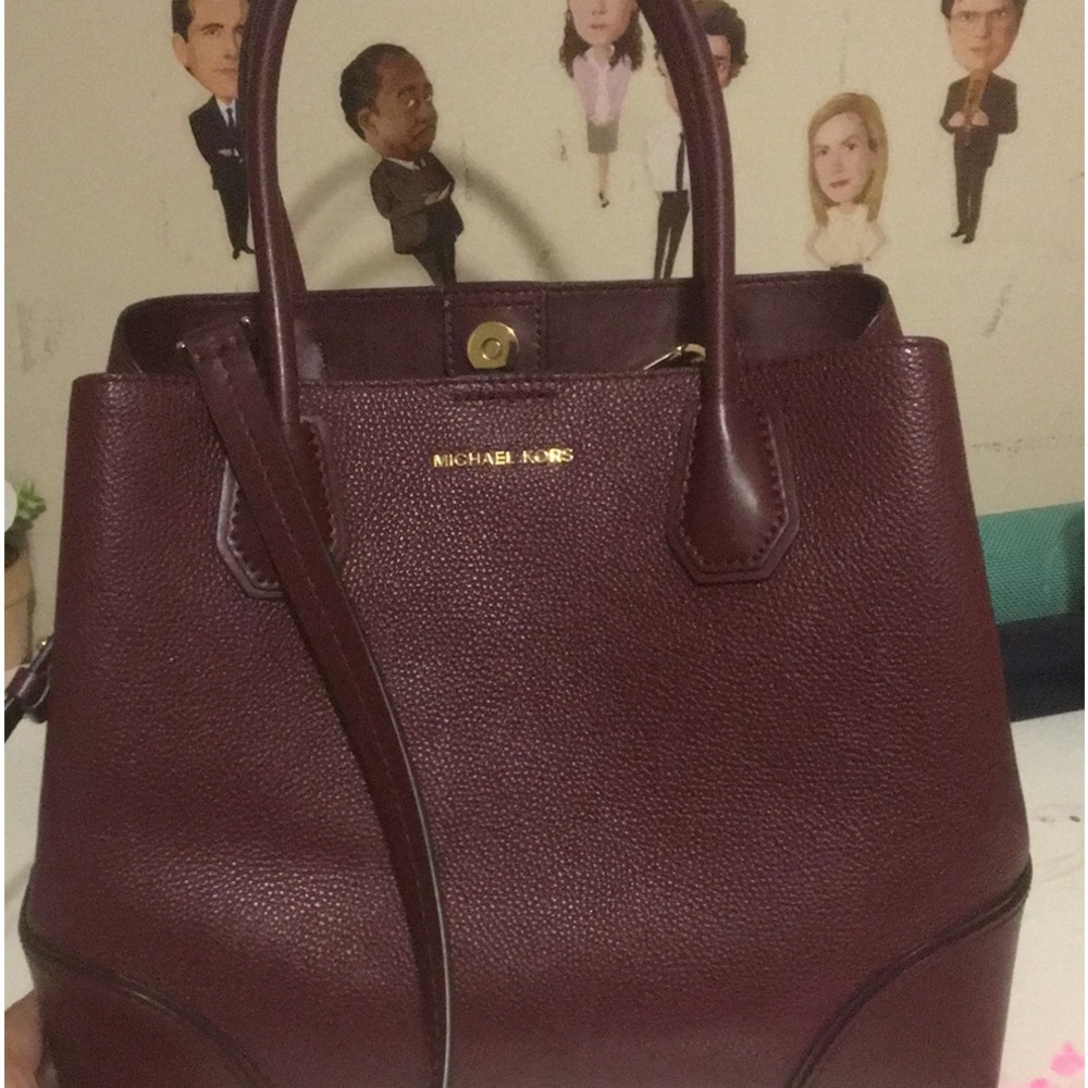 Authentic Maroon Michael Kors Satchel Bag